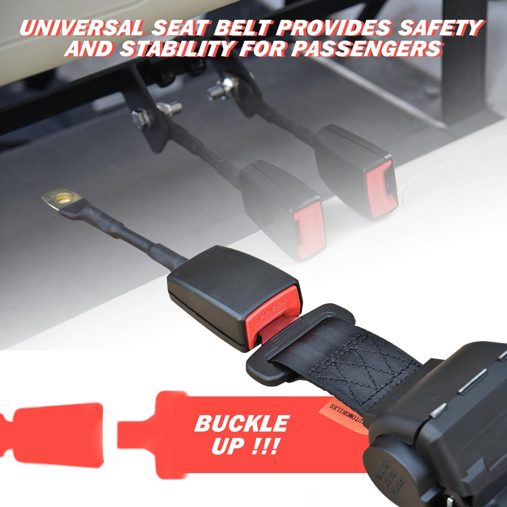 Orle Oko Golf Cart Seat Belts, 2 Pack Retractable Universal Golf Cart Seat Belt Kit Compatible with EZGO TXT RXV, Yamaha, Club Car DS Precedent Yamaha UTV & Most Golf Cart (Style 2)