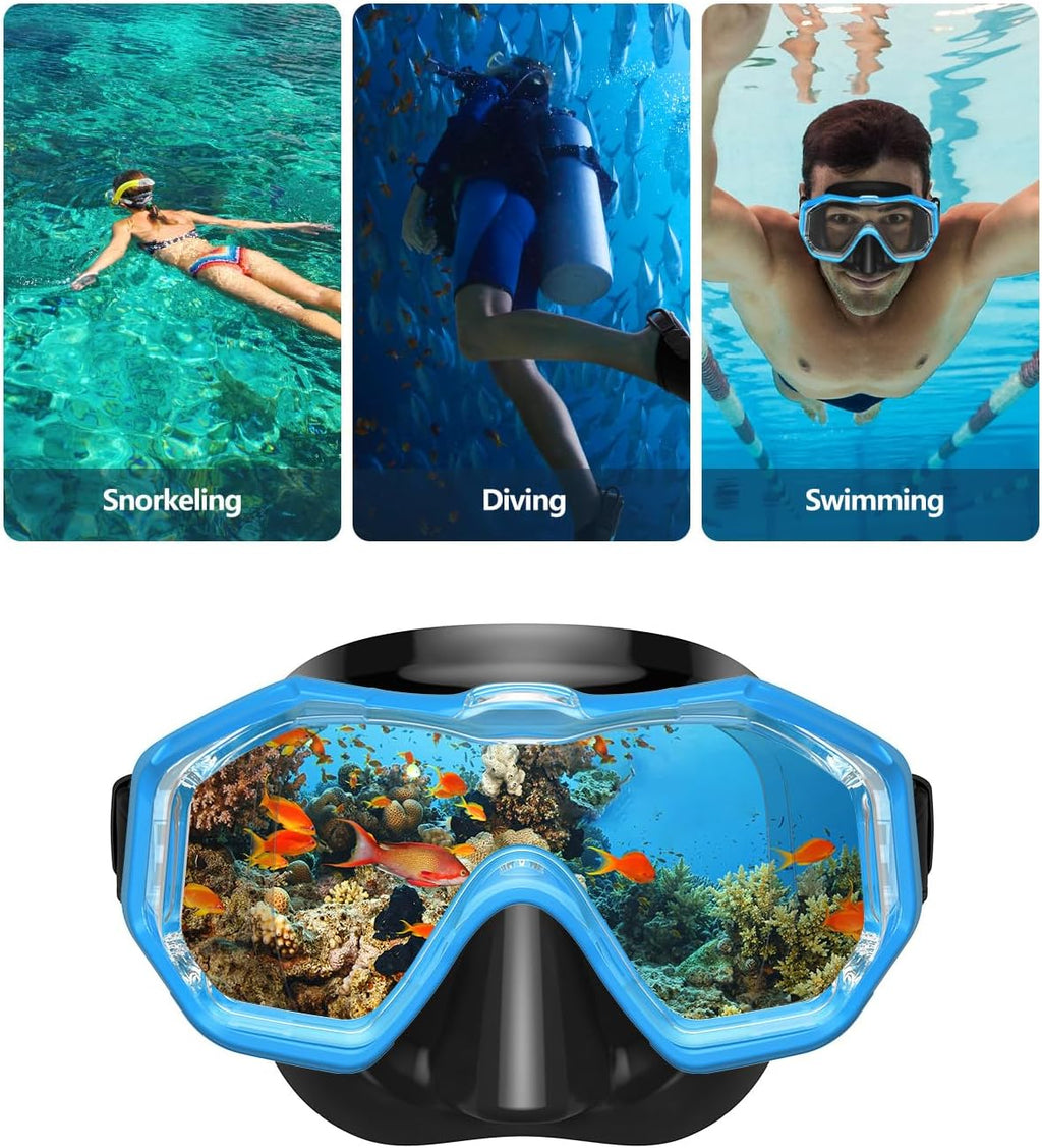 WSTOO Swim Goggles - Anti-Fog Mask with Nose Cover for Adults & Youth | Comfortable Fit