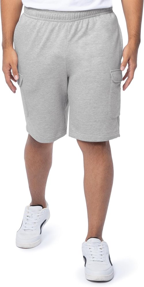 Fruit of the Loom Men's Cargo Shorts - Comfortable Fleece Fabric | Perfect for Outdoor Activities