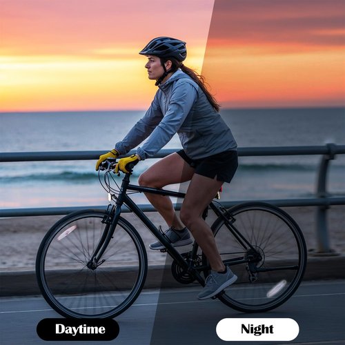 FdcZeyxior 2 Pcs Bike Reflectors, White Bike Wheel Reflectors Bicycle Reflector Portable Bikes Lights Mountain Safety Warning Light Bikes Reflector for Men Women Night Riding