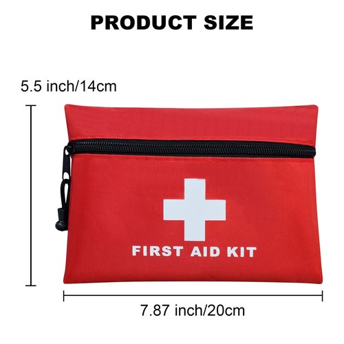 AOUTACC 12pcs Mini First Aid Kit Empty Bag, Travel Empty First Aid Kit Pouch with Zippered for Emergency at Home, Office, Car, Outdoors, Boat, Camping, Hiking(Bag Only)