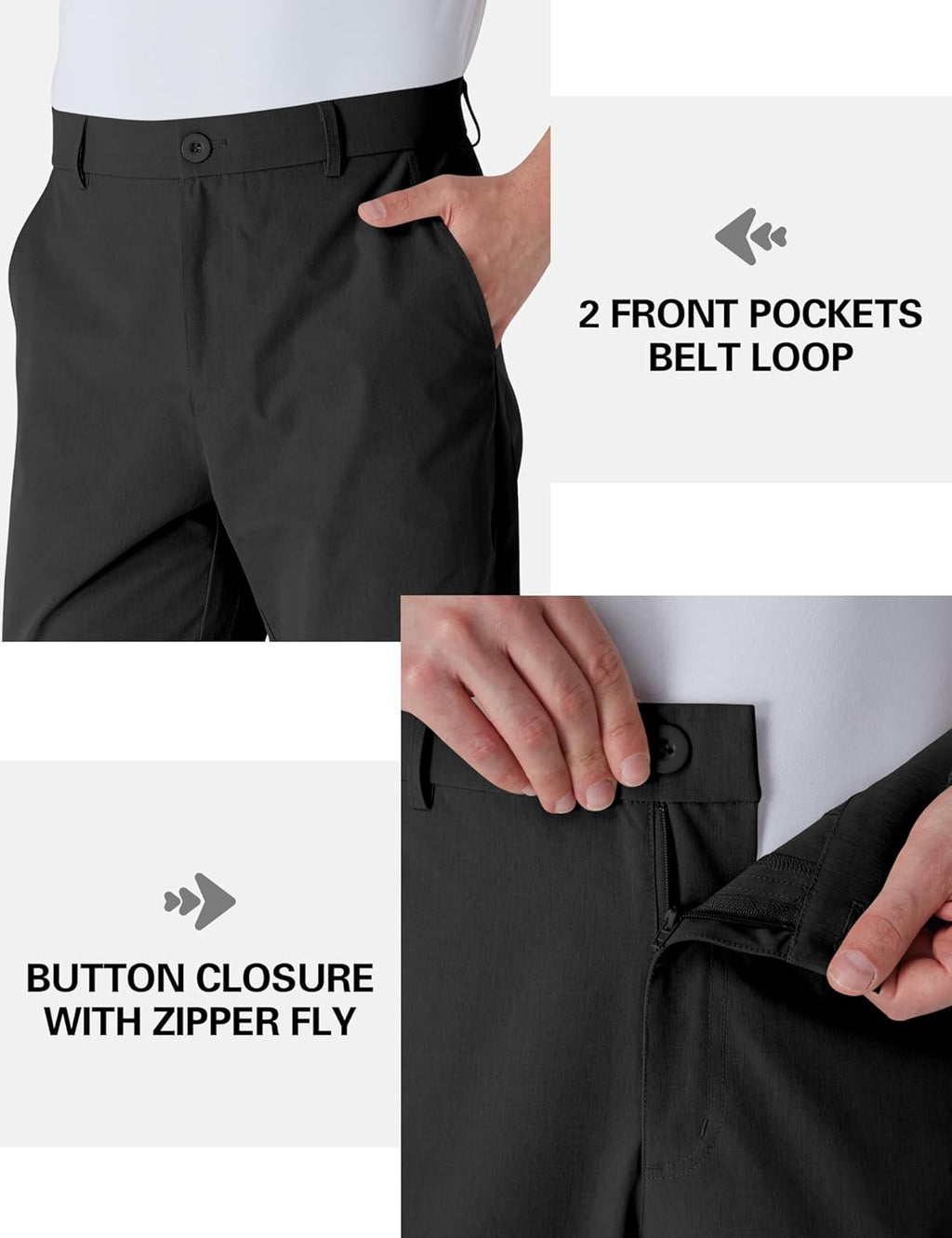 Regine Switzerland Men's Tall Golf Pants - Lightweight Quick-Dry Casual Trousers with Pockets | Sizes 32-38