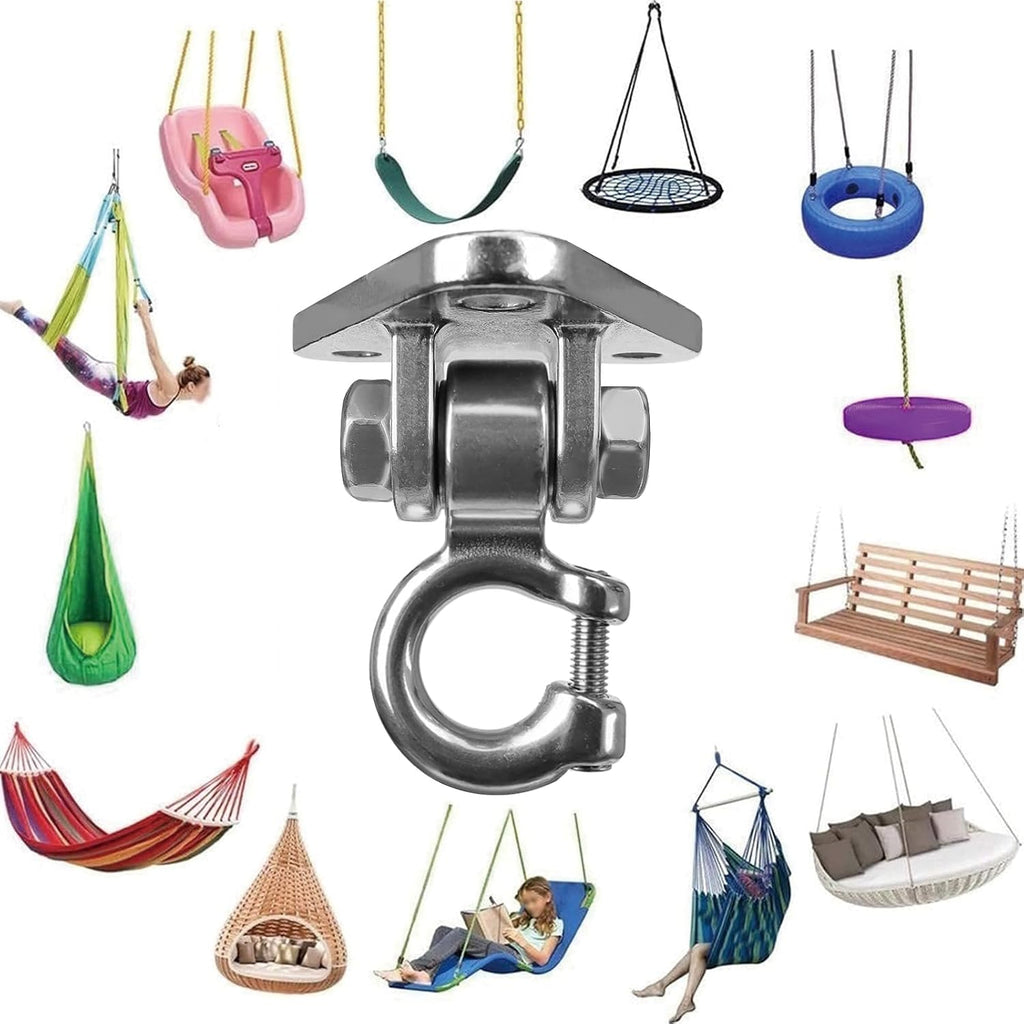 Skiennix Heavy-Duty Swing Hangers - 180° Smooth Operation | 1000 lb Capacity for Indoor & Outdoor Use