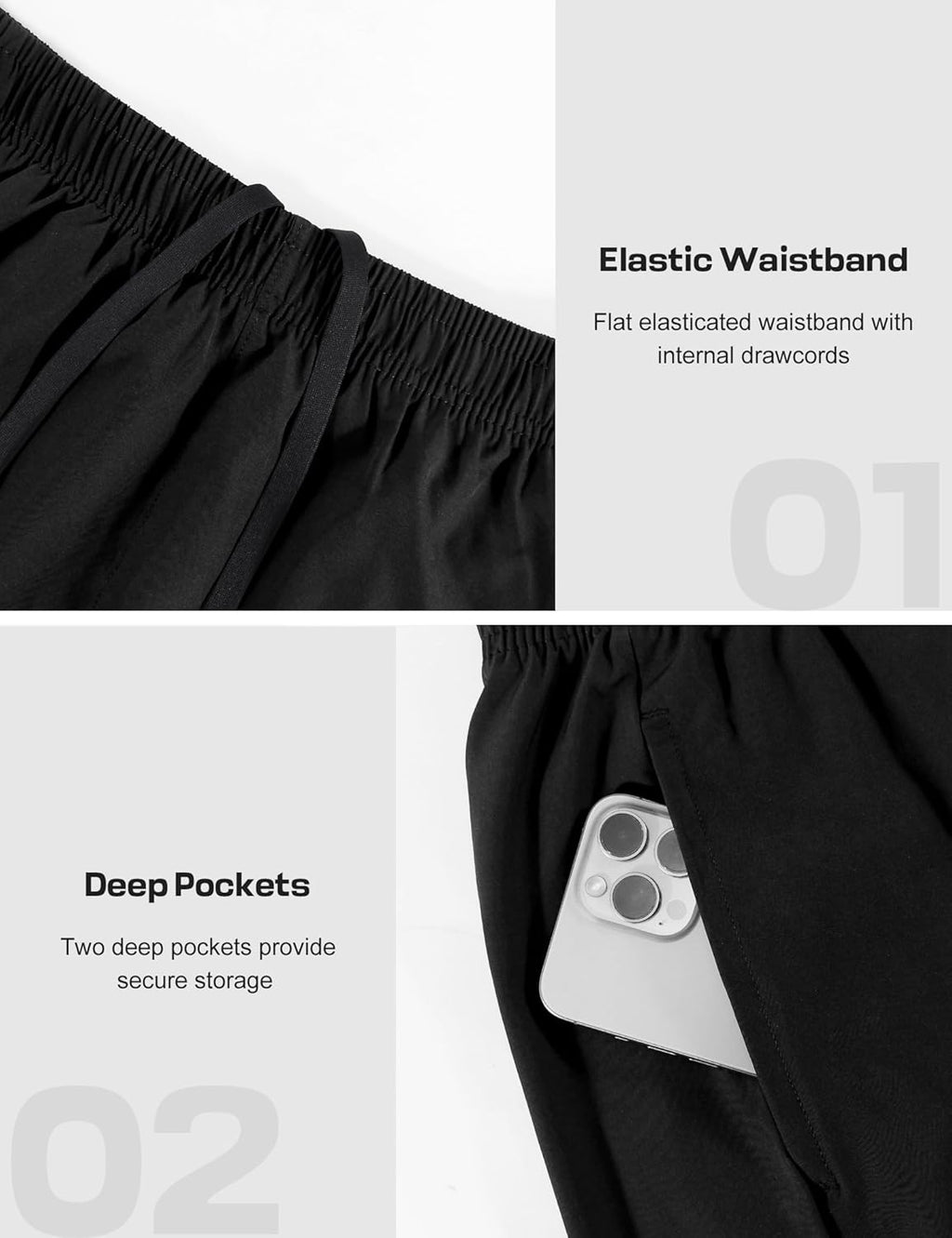 Skiennix Men's Athletic Shorts - 9'' Quick-Dry Lightweight Workout & Running Shorts with Pockets