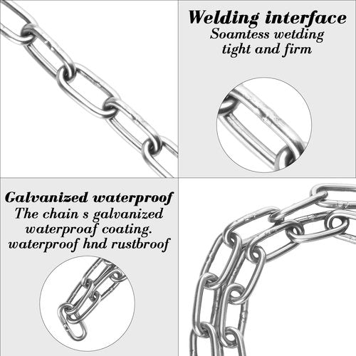 QBXMY7 40 inch/1 Meter Stainless Steel Security Chain Lock with Anti-Cut Padlock & 2 Keys - Heavy Duty Anti-Theft Protection for Bicycle, Motorcycle, Scooter, Door, Fence, Garage