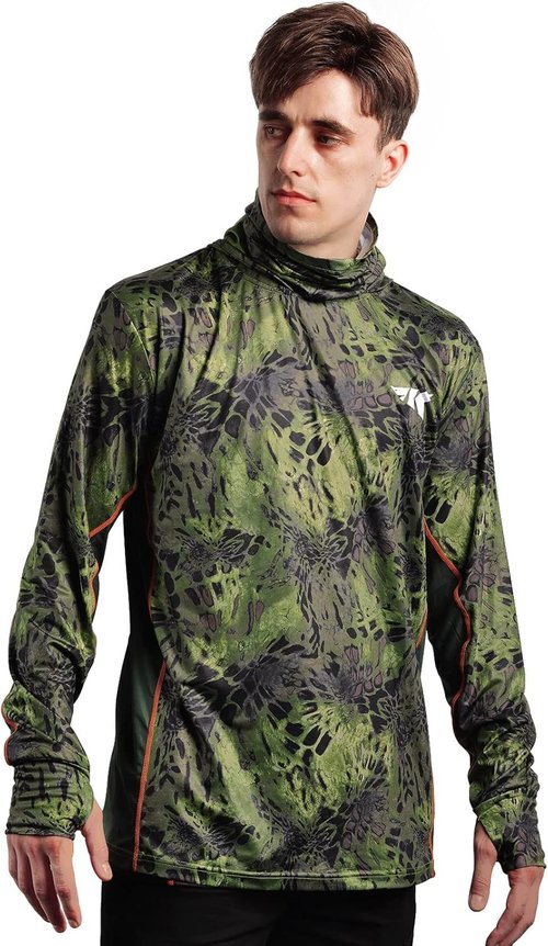 KastKing Men's Long Sleeve Fishing Hoodie - UPF 50 UV Protection Shirt for Outdoor Adventures