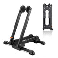 ROCKBROS Foldable Bike Stand Alloy Steel Rust-Resistant Bike Floor Stand Rack Folding Indoor Parking Wheel Holder Fit 20”-29”for Entryway, Garage, Home Bikes Parking & Storage (Black)