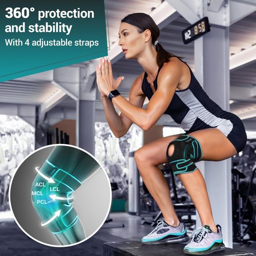 Dr. Brace Elite Knee Brace - Maximum Pain Support with Side Stabilizers & Gel Pads | Medium, Earth Color