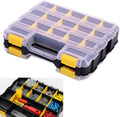 Tools Organizer Box - 34-Compartment Double-Sided Storage for Screws, Nuts & Bolts | Removable Dividers