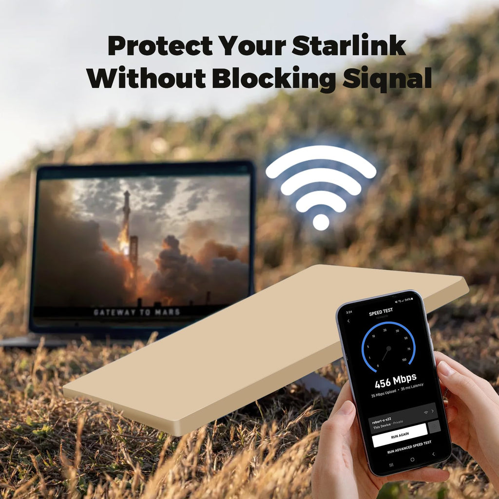 Zeroffi Starlink Mini Protective Cover Case, Starlink Mini Accessories Silicone Protective Case for Starlink Mini Dish Khaki