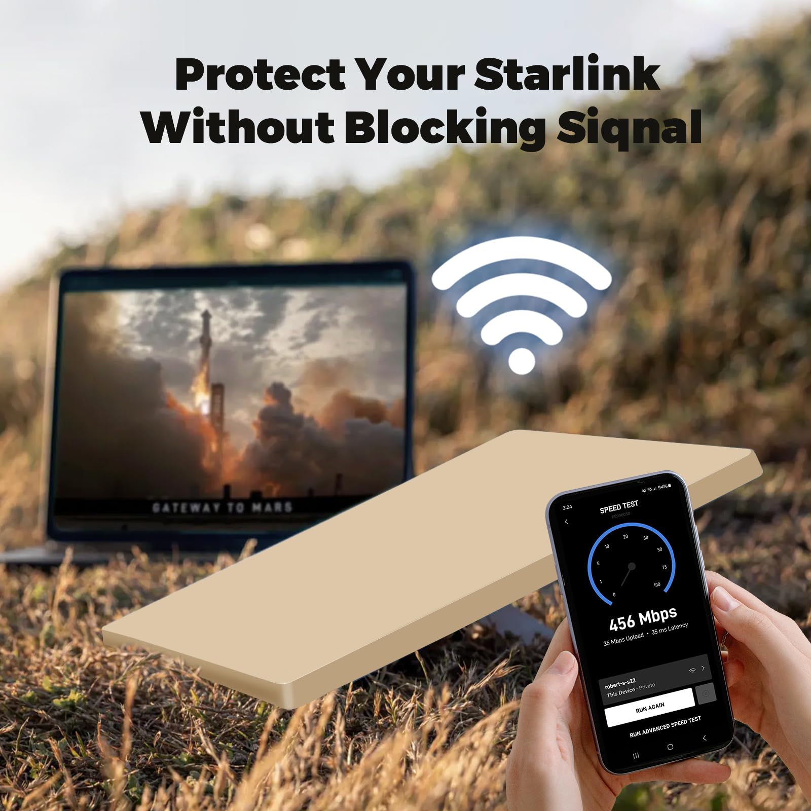 Zeroffi Starlink Mini Protective Cover Case, Starlink Mini Accessories Silicone Protective Case for Starlink Mini Dish Khaki