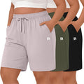 Neer Plus Size Women's Bermuda Shorts - Cotton Drawstring, High Waisted, Casual Athletic | XL-5XL