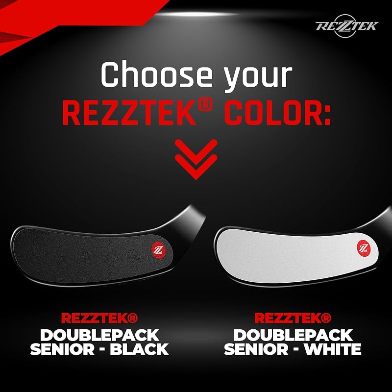 Hockey Blade Grip - Rezztek Tape Alternative, Black + Senior