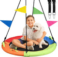 Skiennix Tree Swing - 40 Inch Saucer Swing with 900lbs Capacity & Adjustable Straps | Multicolor Outdoor Fun