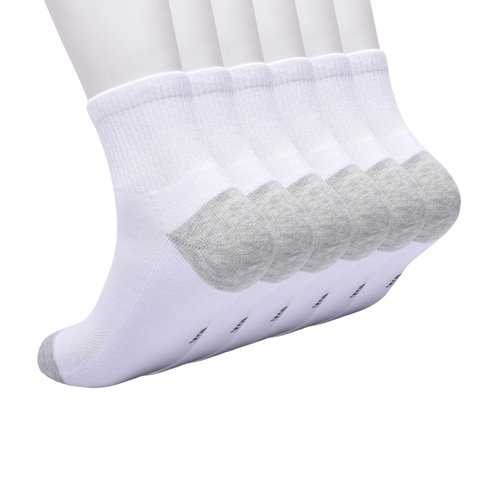 GAP Mens Quarter Cut Socks, Multi-Pack Adult Ankle Socks, Soft & Stretchy, Optic White (6-Pack), One Size
