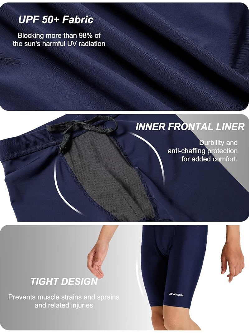 2 Pack Boys Swim Jammers – Youth Competitive Trunks, Quick-Dry, UPF 50+