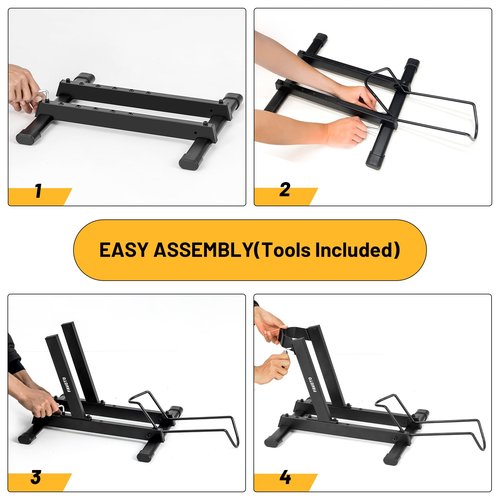 Favoto Bike Stand for E-Bikes, Road & Mountain Bicycles – Adjustable Indoor Floor Garage Storage Rack for 20"-29" Bikes and Fat Tires up to 4.0"