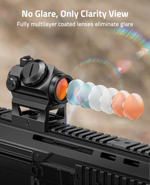 CVLIFE Red/Green Dot Sight - Motion Awake & Auto Off | 1x20mm 2MOA Waterproof Rifle Scope