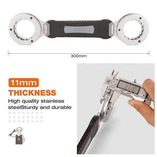 Super B Bicycle Bottom Bracket Tool - Compatible with Shimano Hollowtech II,BB9000, BBR60and SRAM Dub Bottom Brackets- Removing Bike Bottom Brackets for Bicycle Repair and Maintenance (TB-BB42)