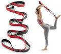 Sunny Health & Fitness Yoga Stretch Strap - 75" Durable Polyester with 8 Grip Loops for Flexibility & Therapy