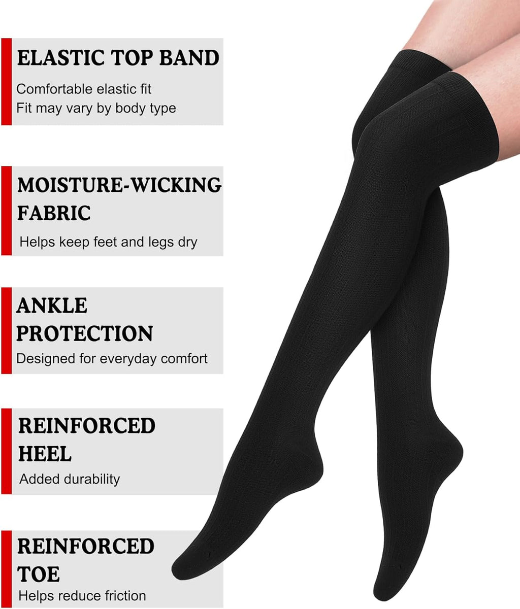 Aoliks Compression Socks - 4 Pairs for Men & Women | Ultimate Support for Nurses, Running & Travel
