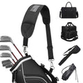BAIRBRE Golf Bag Strap Replacement Golf Bag Shoulder Strap Adjustable Single Padded Shoulder Strap Waterproof Golf Bag Backpack Straps (Black-USA Flag Grey)