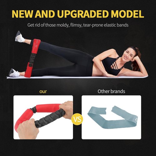 Hip & Core System - Resistance Loop Bands for Core Fitness & Glute Workouts | Stretching Tool