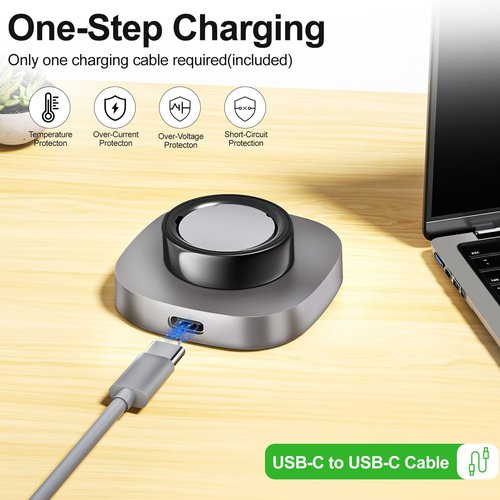 Snyeest Compatible with Aura-Ring Gen 4 Charger -Size 9- Charging Dock and USB-C Cable Replacement Accessories