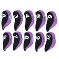Liukouu Golf Iron Head Covers Set, 10Pcs Neoprene Black Numbered Golf Irons Covers
