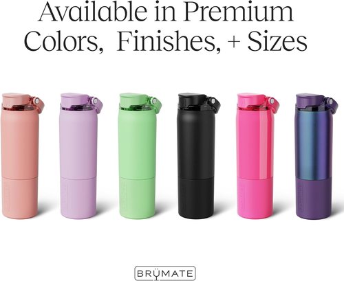BrüMate Rise 25oz Insulated Water Bottle - 100% Leakproof Silicone Straw | BPA-Free | Blue Agave