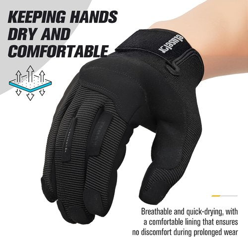 Natural Tactile Shooting Gloves - Seamless Wrap-Fingers Design & 360° Touchscreen Freedom | Tactical Law Enforcement Gear for Men