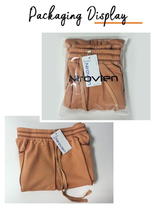 Nirovien Womens Barrel Sweatpants High Waisted Wide Leg Sweatpants Drawstring Lounge Baggy Pants Barrel Sweats(Brown,M)