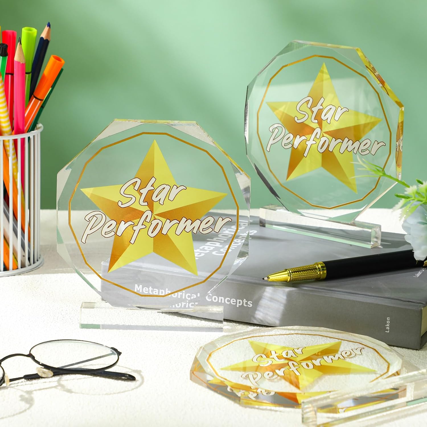 Regine Switzerland Acrylic Trophy Plaques - 4.72" Awards for Kids & Adults | Team Participation Gifts