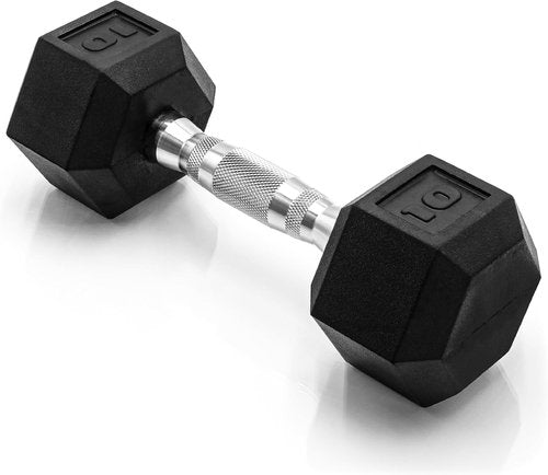 CAP Barbell Coated Hex Dumbbell Weights - Choose From 10-120 lbs | Durable & Versatile Options
