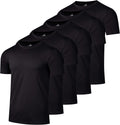 Real Essentials Men's Dry-Fit Short Sleeve Crew Neck T-Shirts - 5 Pack for Gym & Fitness Activities