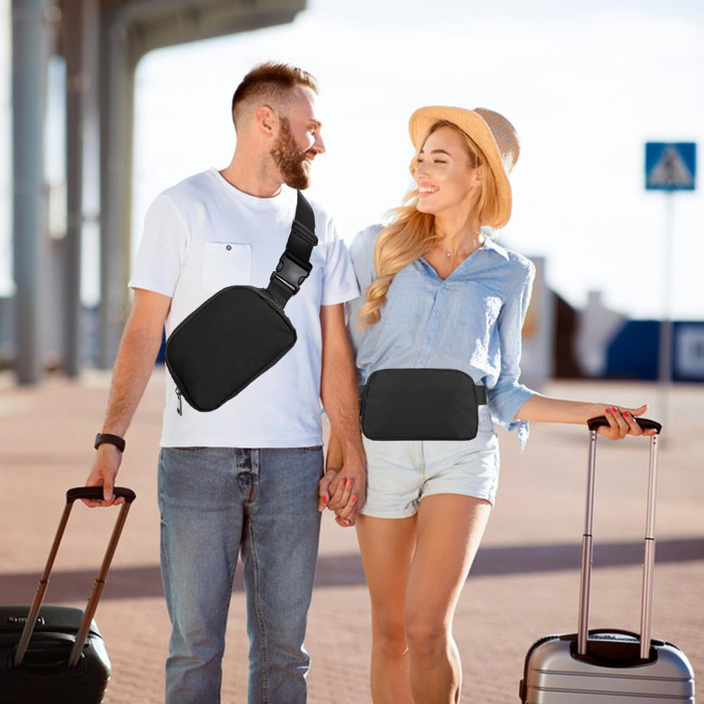 Skiennix Mini Black Fanny Pack - Stylish Crossbody Bag for Men & Women | Perfect Gift for Mom
