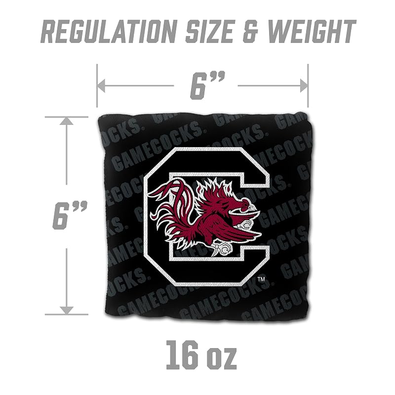 South Carolina Gamecocks Cornhole Bags - All Weather 6x6, 16 oz - YouTheFan Officially Licensed