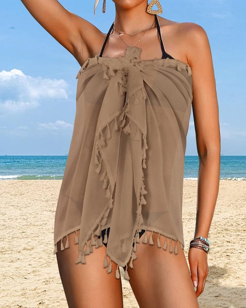 CHICGAL Beach Sarong Wrap - Stylish Tassel Swimsuit Cover-Up for Summer | Casual Swimwear