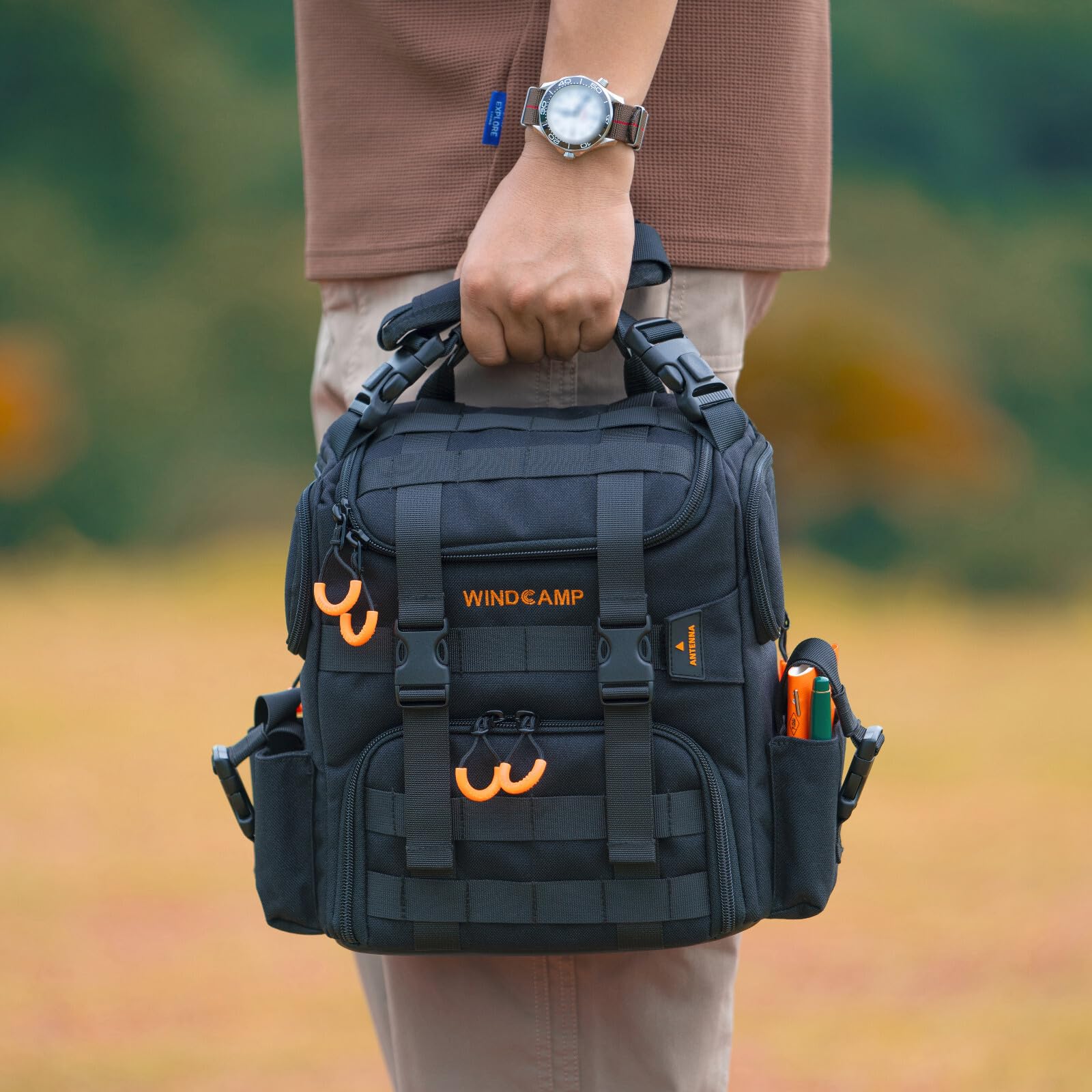 PQIQP WINDCAMP 705 Radio Handbag for ICOM IC-705 FTX-1F Field Pack Compatible with LC-192 GO box Carry Bag Shoulder Bag