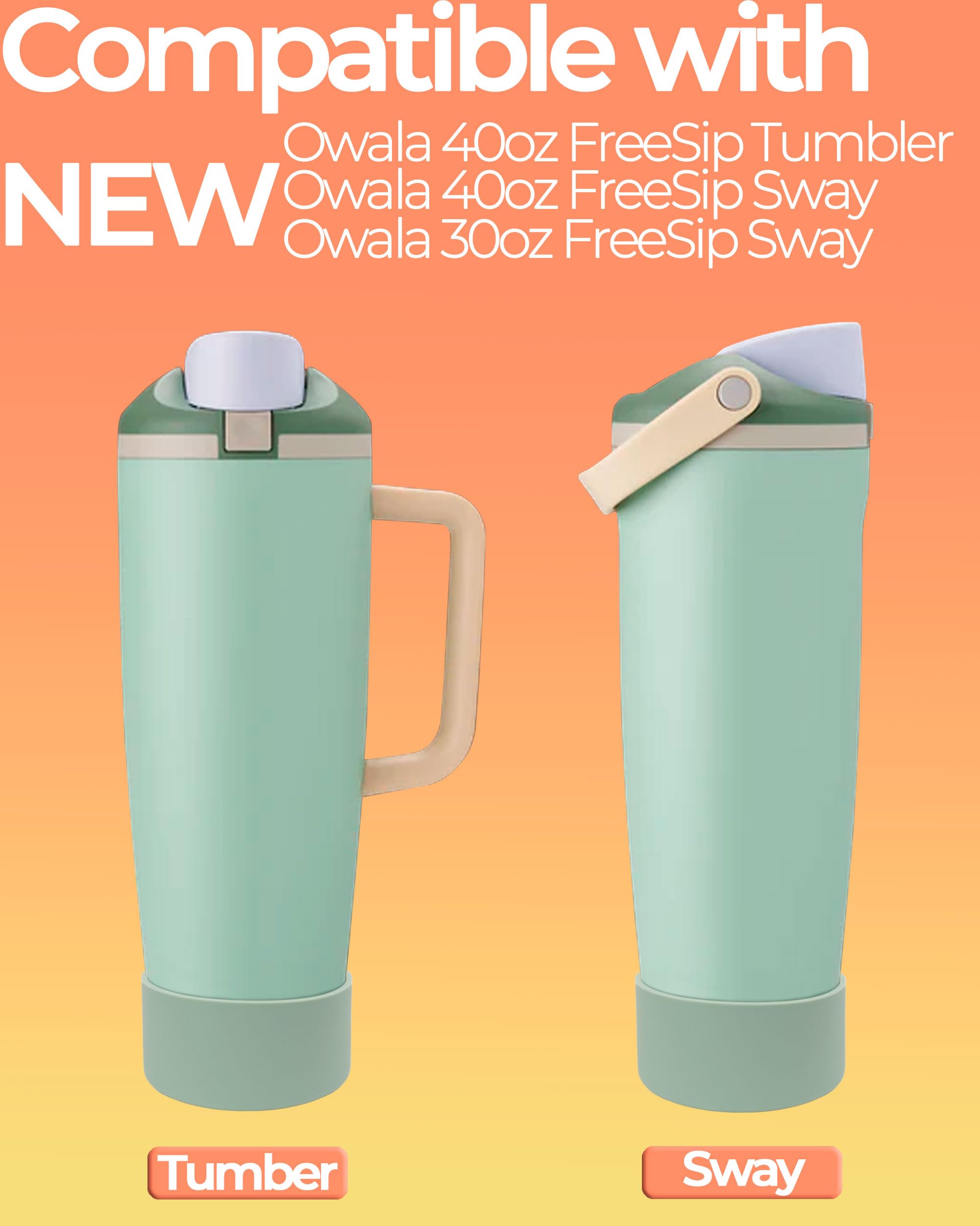 Kaitiaki Silicone Boot for Owala 30oz & 40oz FreeSip Sway Bottles & Tumblers - Non-Slip, Scratch-Resistant, Stability Enhancer, Available in 12 Colors (Very, Very Dark)