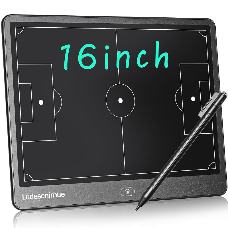 16 Inch LCD Soccer Coaching Board - Electronic Tactics Whiteboard with 9" x 12" Variation
