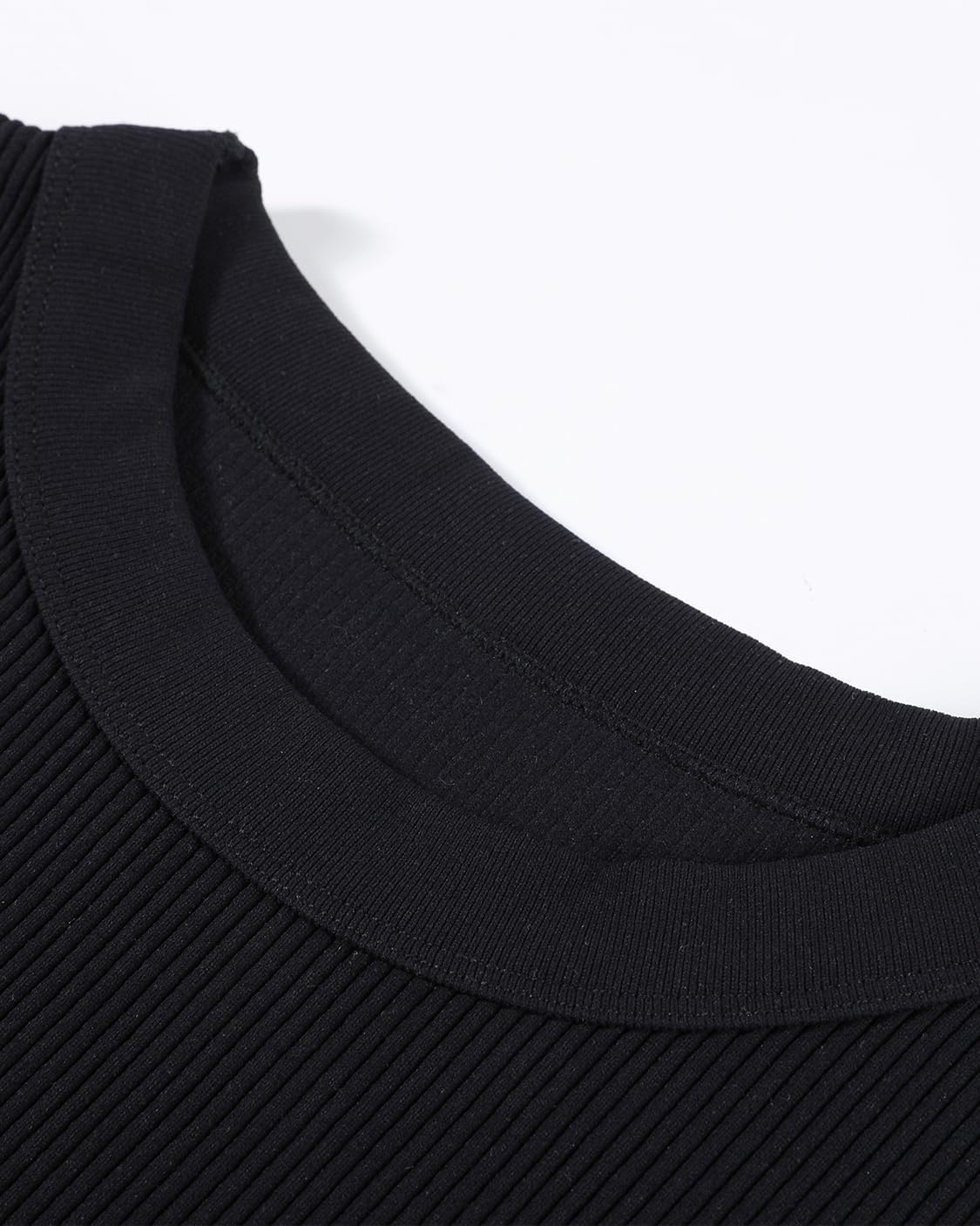AUROLA Essentials Rib Seamless Sleeveless Tank - Women's Active Workout Crop Top | Subtle Logo, Round Neck