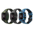 MoKo 3-Pack Strap Compatible with Garmin Vivofit jr. 3 Fitness Tracker, Soft Silicone Adjustable Replacement Band Wristband Bracelet, Camouflage Blue/Camouflage Gray/Camouflage Green
