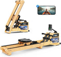 MERACH Water Rowing Machine - Foldable Design with 400LBS Capacity, Monitor & Free App for Home Use