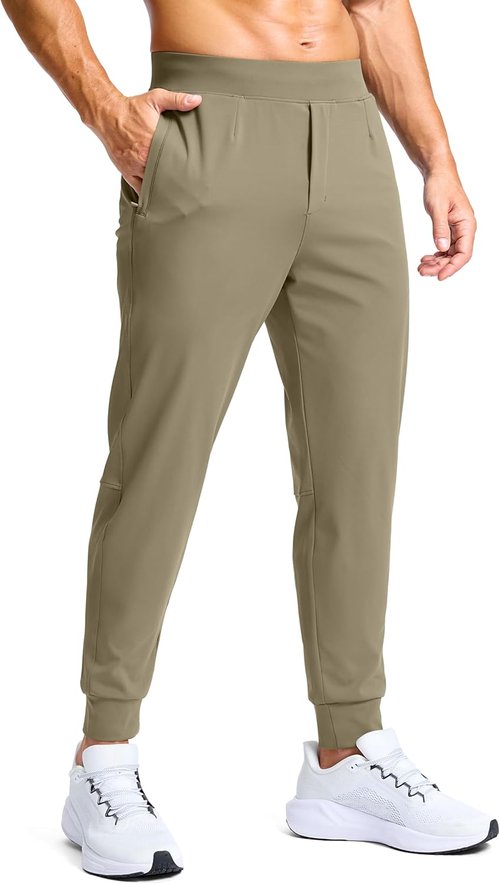 G Gradual Men's Golf Joggers - Slim Fit Stretch Sweatpants with Zipper Pockets | Ideal for Work & Running