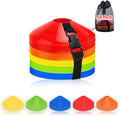 **Ashsajkd Agility Soccer Cones Set - 25/50/100 Cones with Carry Bag for Football & Basketball Training**