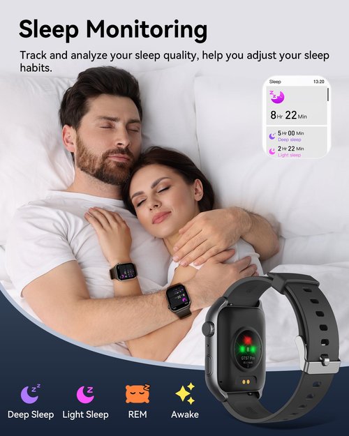 Fitness Tracker for Men Women (Make/Answer Call), 2.0" Smart Watch with 24/7 Heart Rate Blood Oxygen Sleep Monitor, Pedometer, 100+ Sport Modes IP68 Waterproof Activity Tracker for Android iOS
