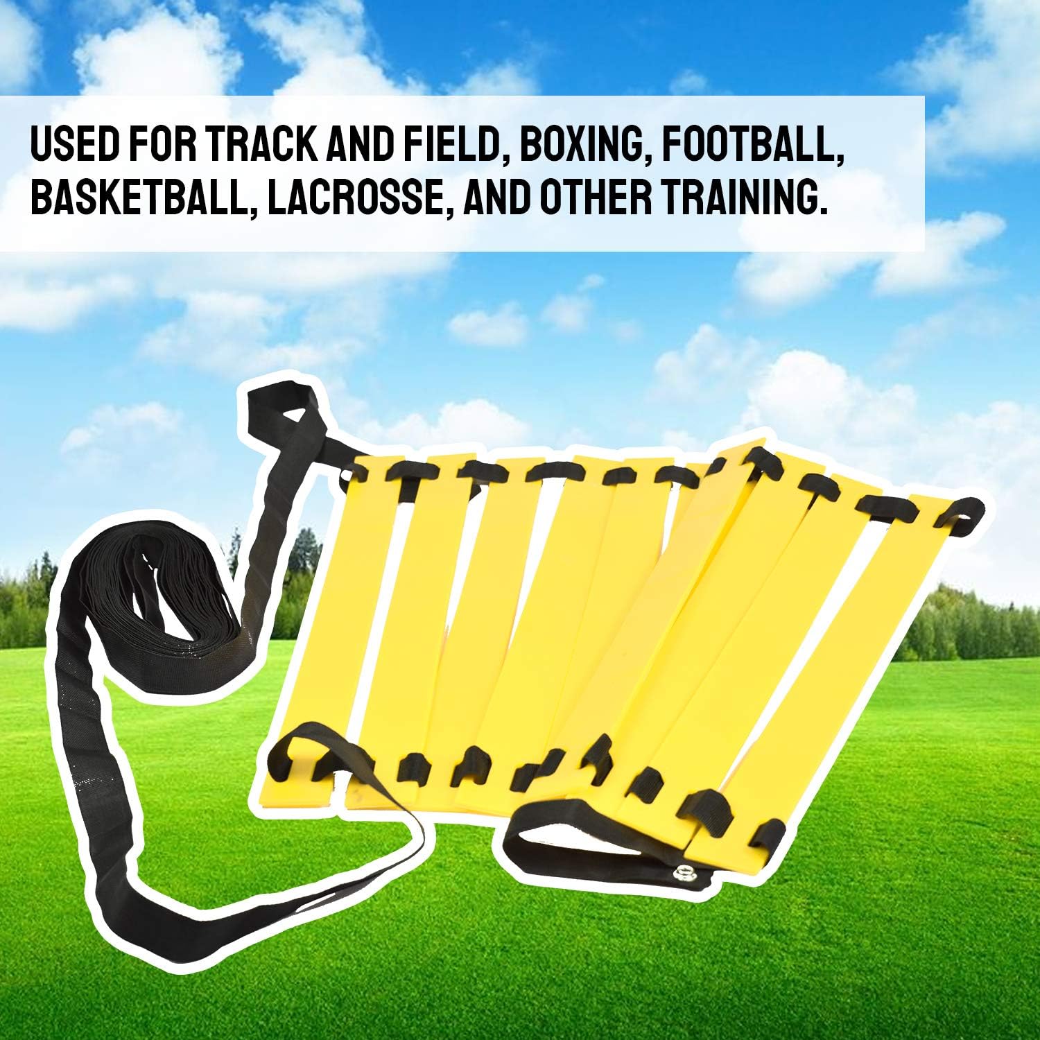 TNZMART Agility Ladder - Speed Training Equipment for Football & Basketball | 10FT & 20FT with Carrying Bag