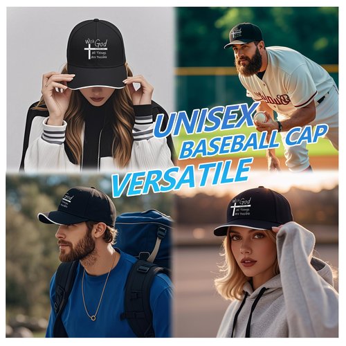 Jesus Hat for Men, Snapback Christian Hats for Women, Outdoor Religious Caps Adjustable Christian Baseball Cap