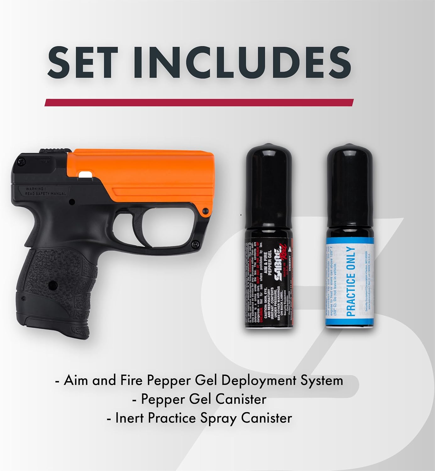 SABRE Aim and Fire Pepper Gel - Safer Deployment System with 15-Foot Range | Easy Grip Design